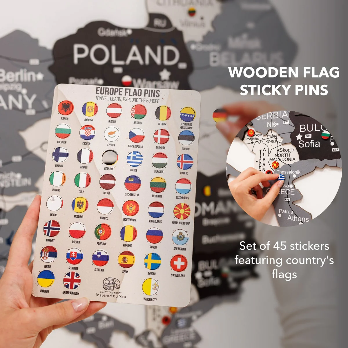 3D Europe Wooden Map Nordik - Image 13