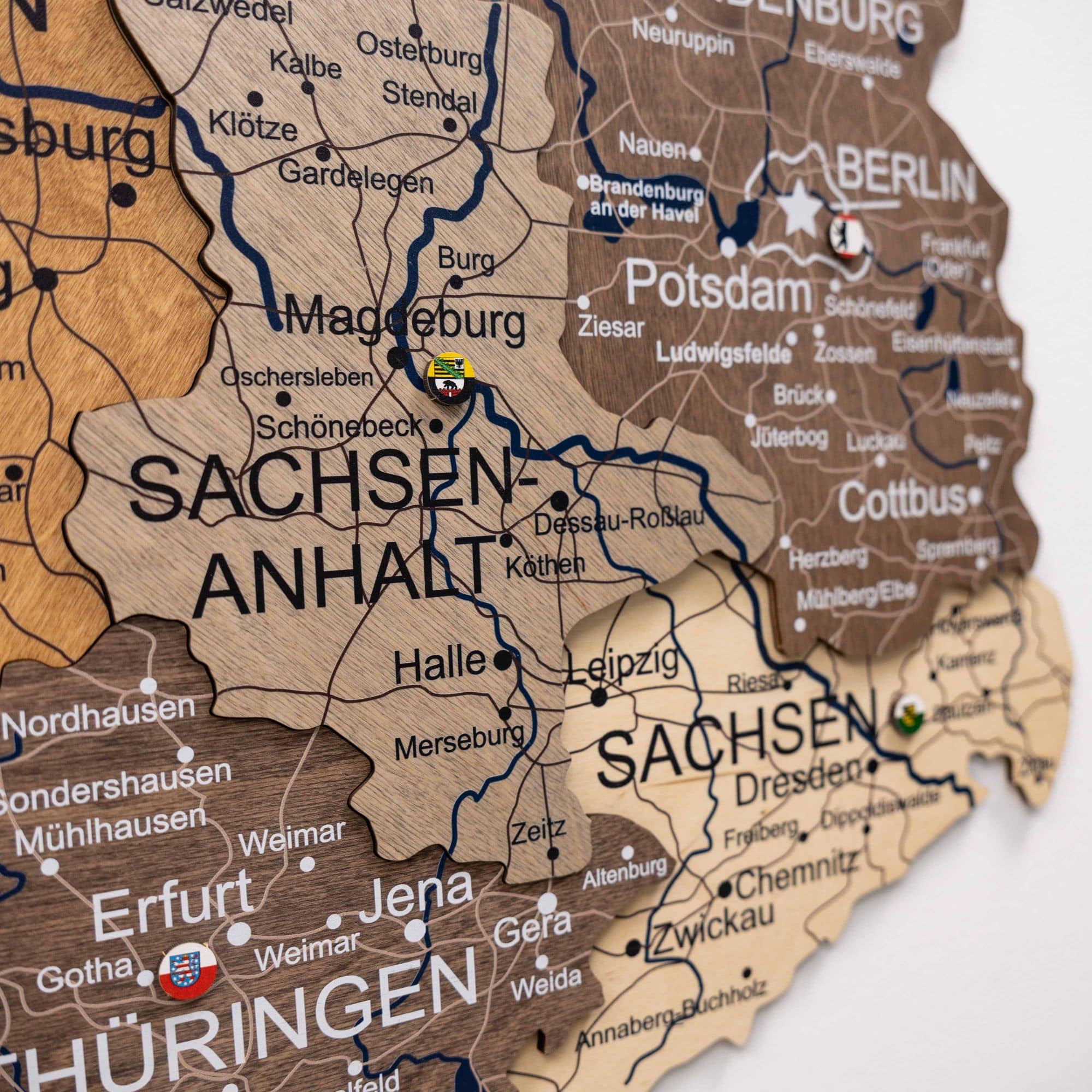 3D Germany Wooden Map Multicolor - Image 4