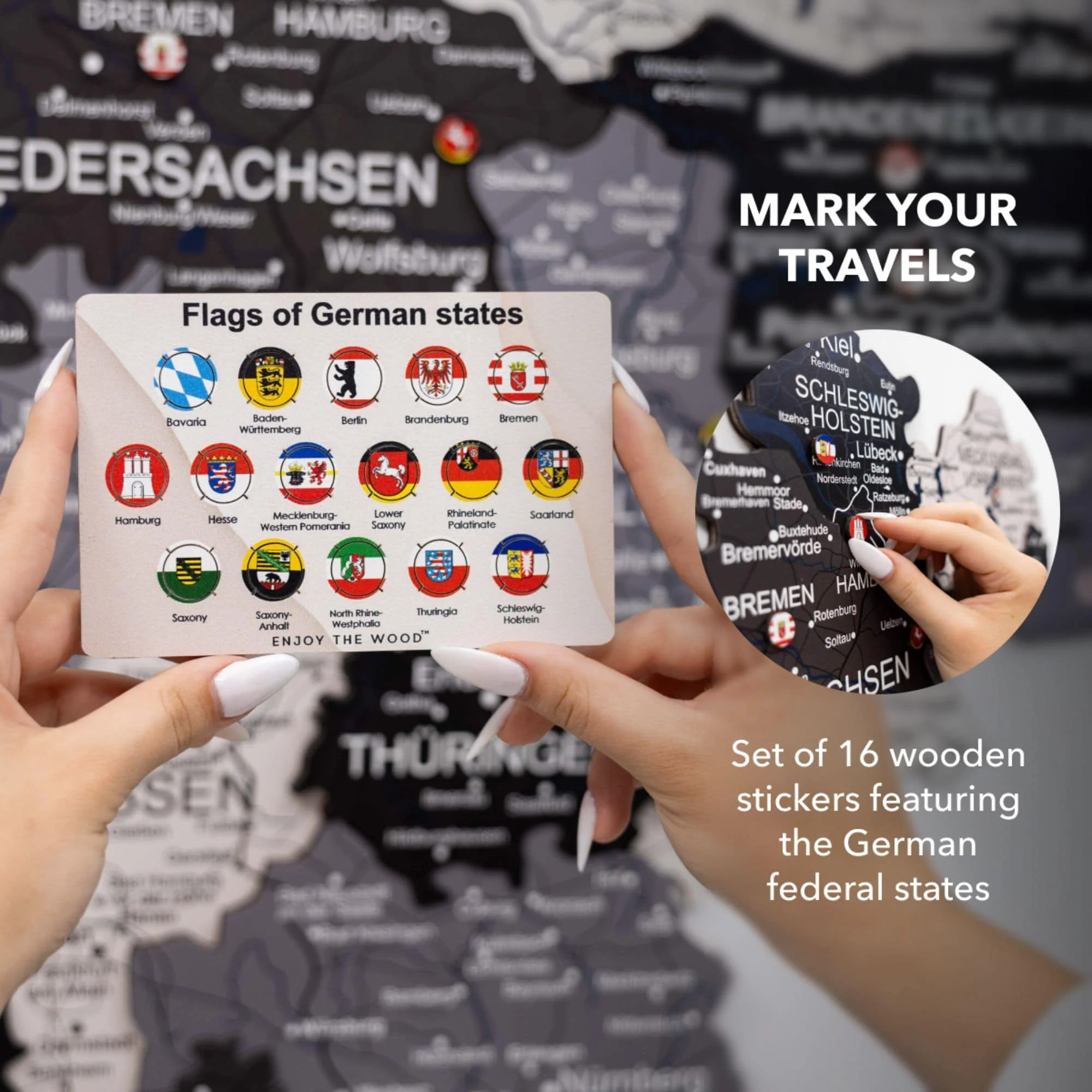 3D Germany Wooden Map Nordik - Image 10