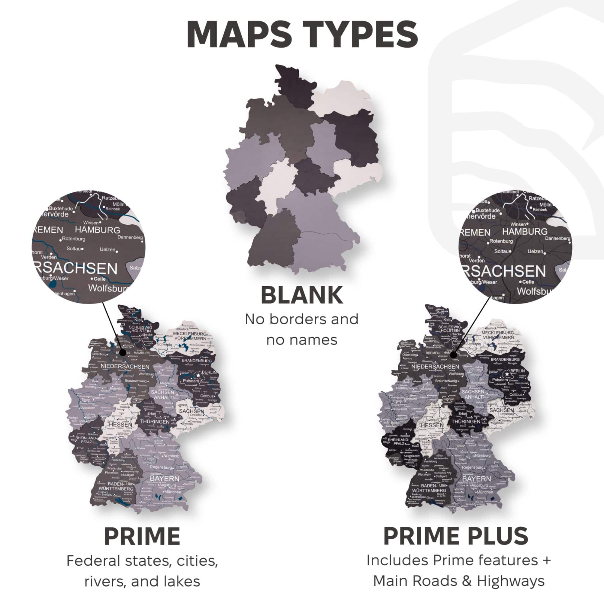 3D Germany Wooden Map Nordik - Image 9