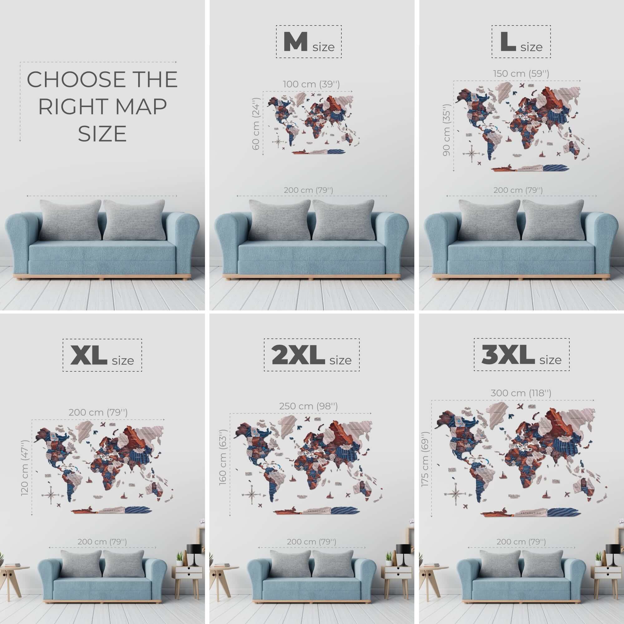 3D LED / LUMINOUS Wooden World Map 3.0 Duna - Image 8