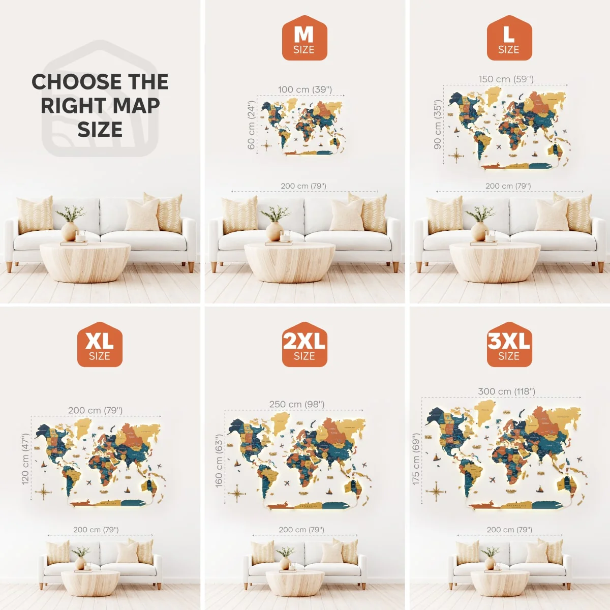 3D LED / LUMINOUS Wooden World Map 3.0 Indie - Image 17