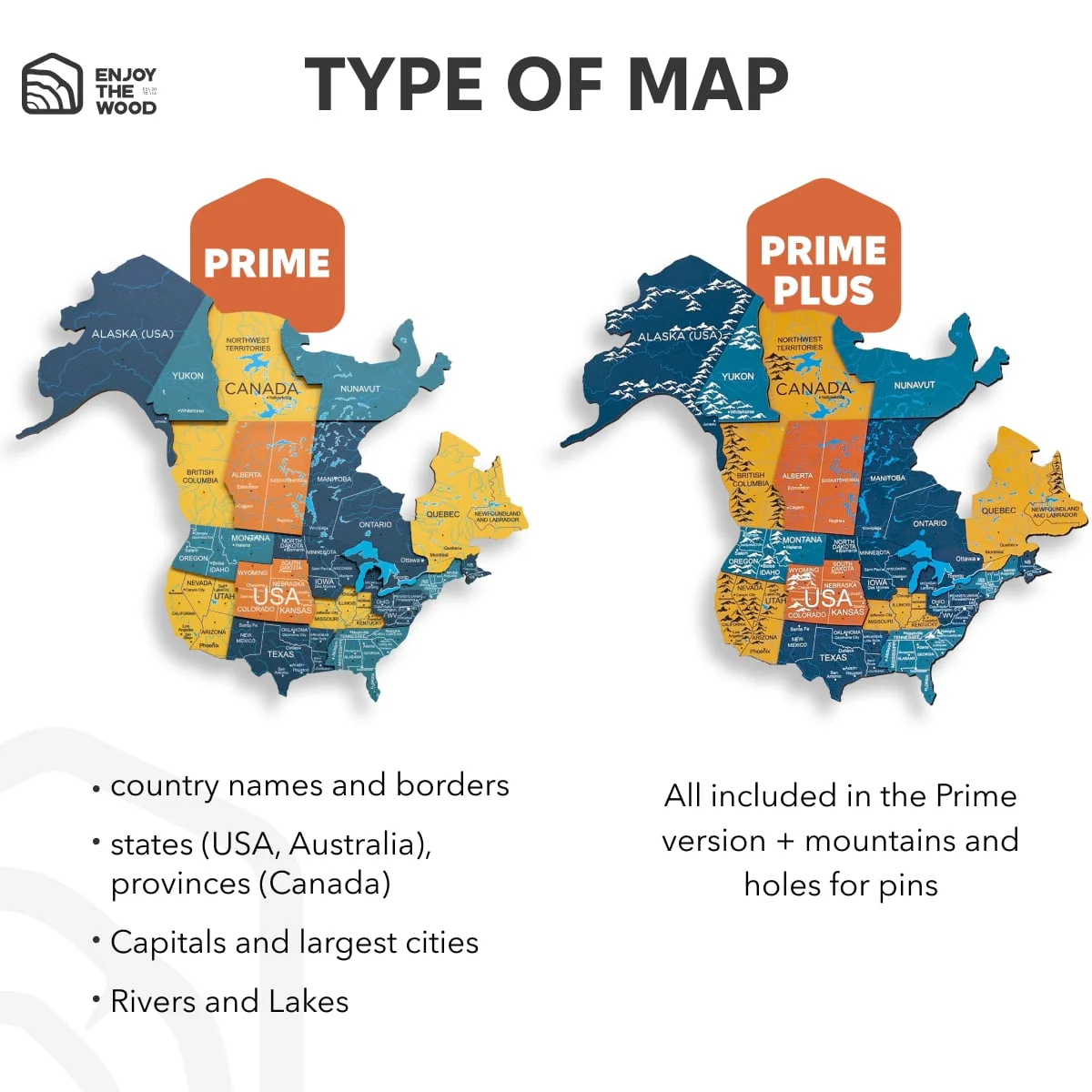 3D LED / LUMINOUS Wooden World Map 3.0 Indie - Image 18