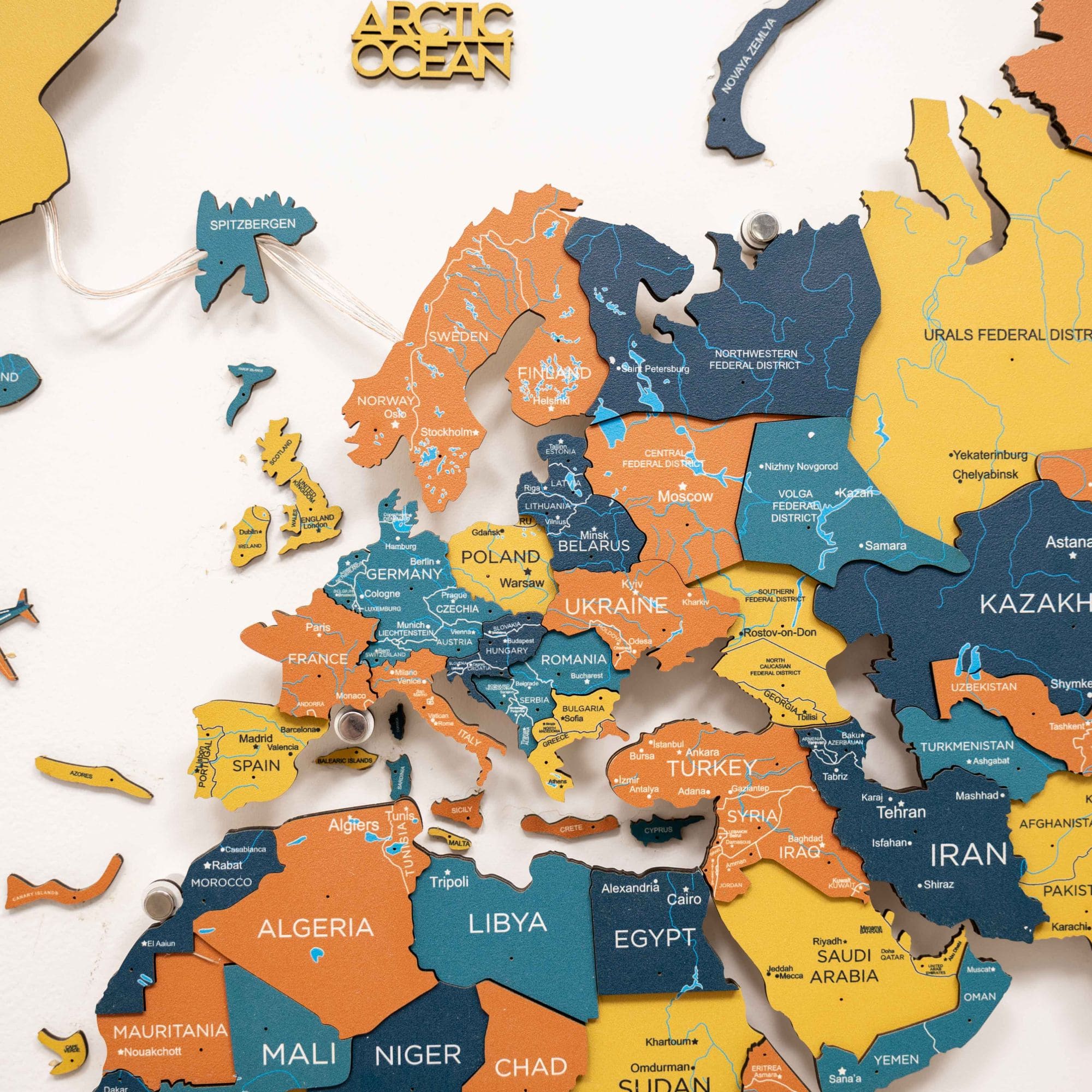 3D LED / LUMINOUS Wooden World Map 3.0 Indie - Image 8