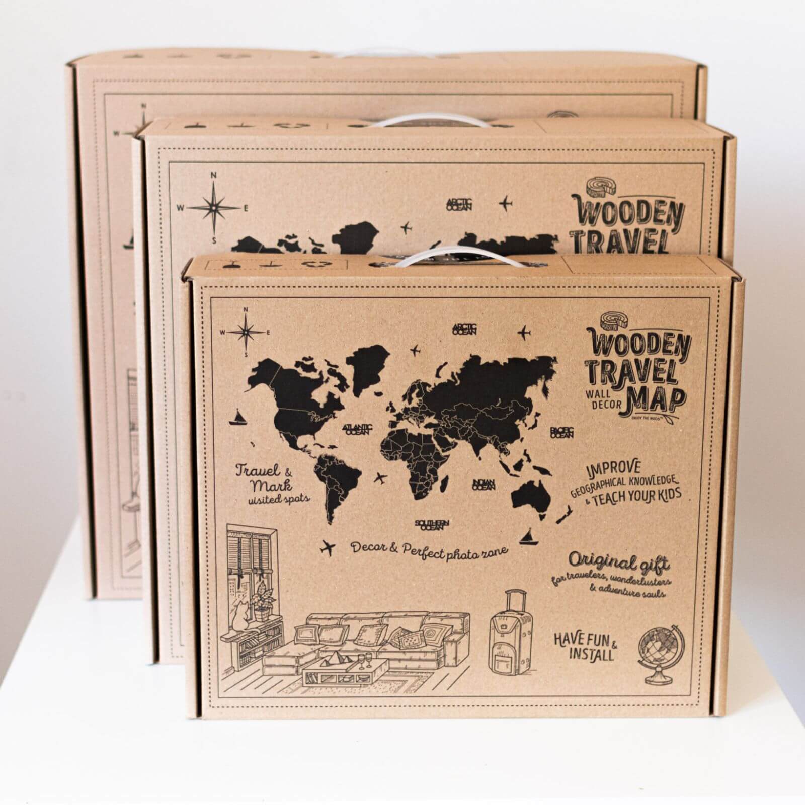 3D LED Wooden World Map 3.0 Multicolor - Image 18