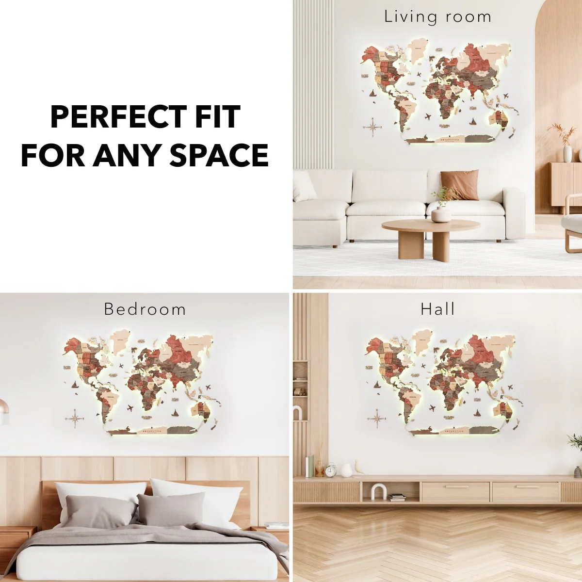 3D LED Wooden World Map 3.0 Fusion - Image 15