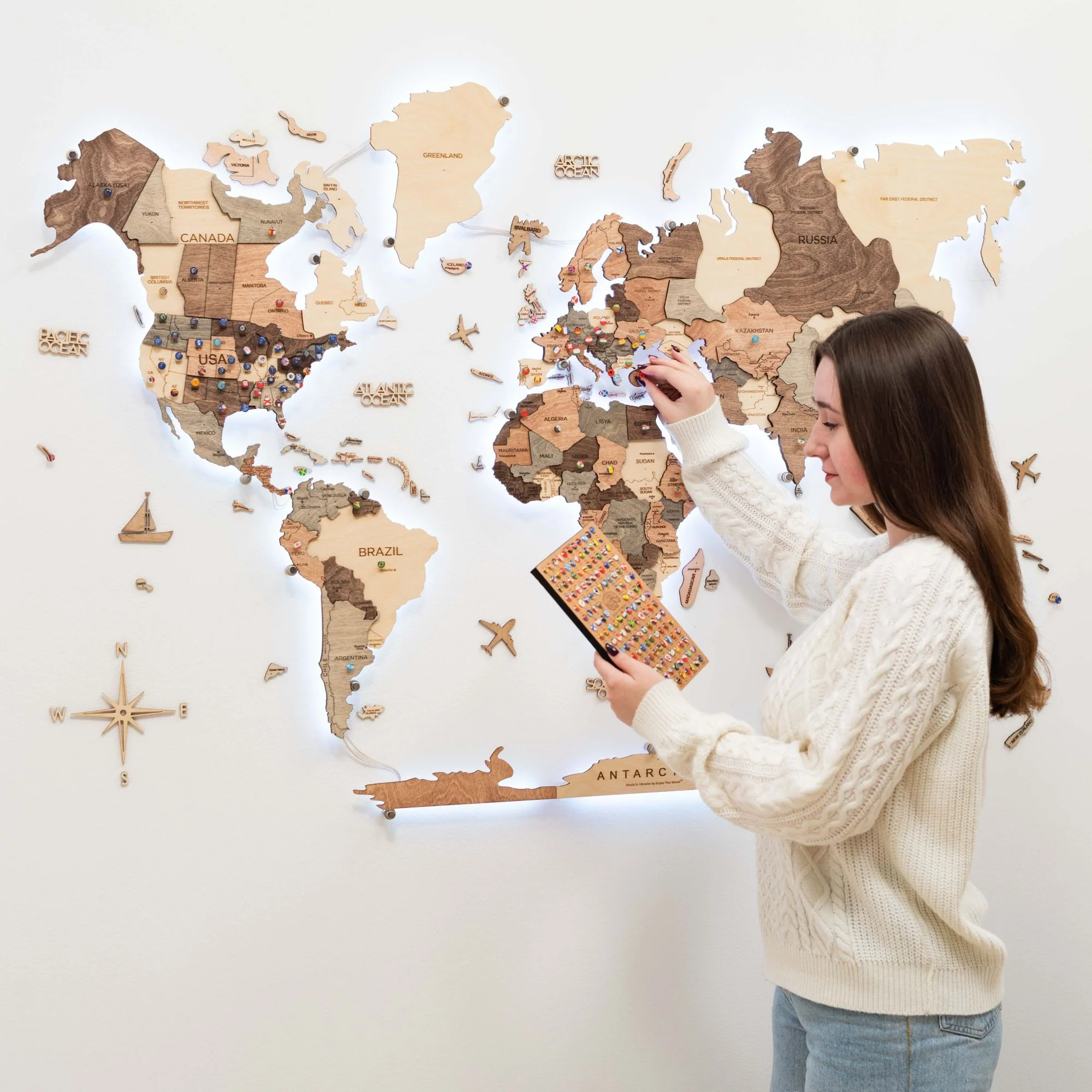 Featured Wooden Maps Collection