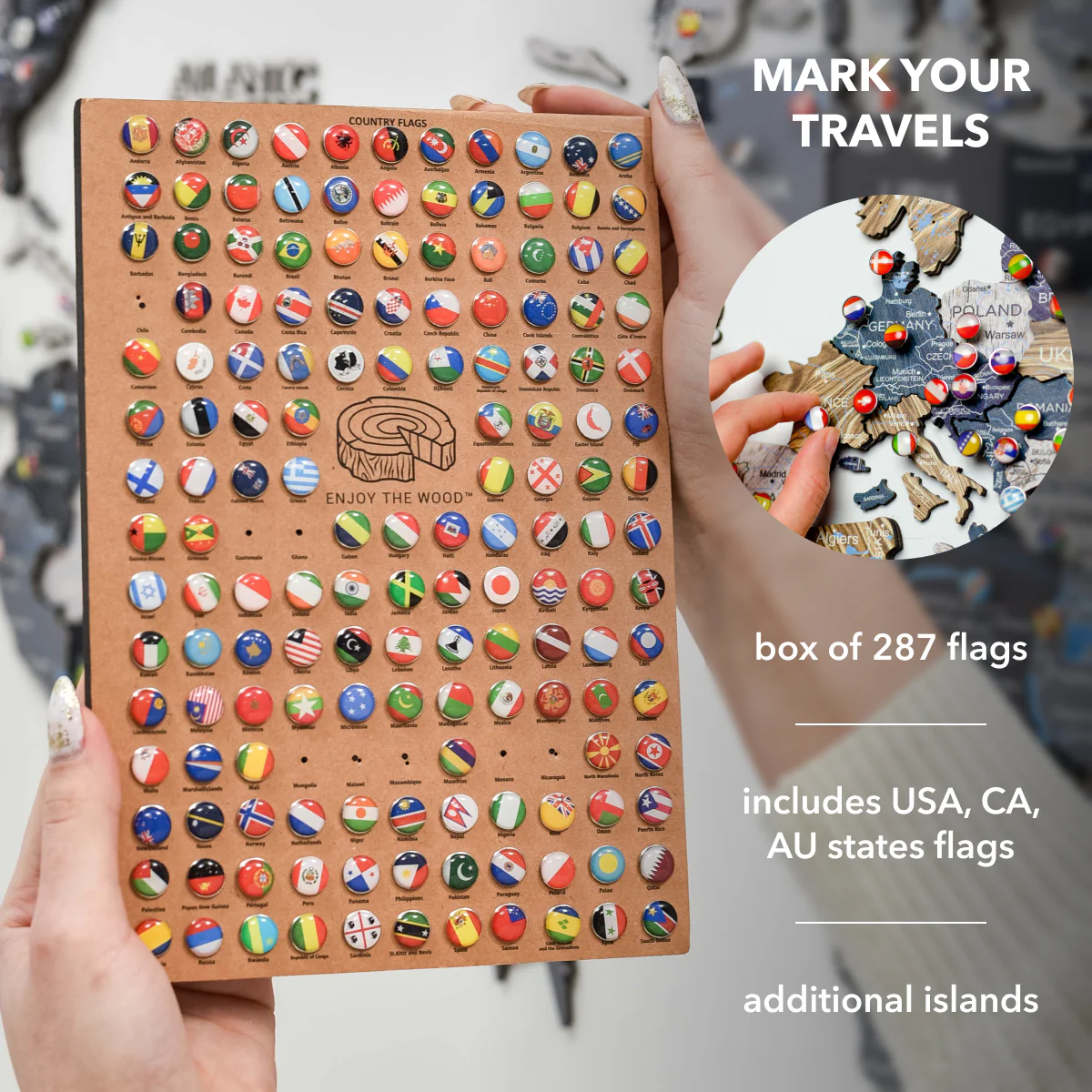 3D Wooden World Map Mystery - Image 15