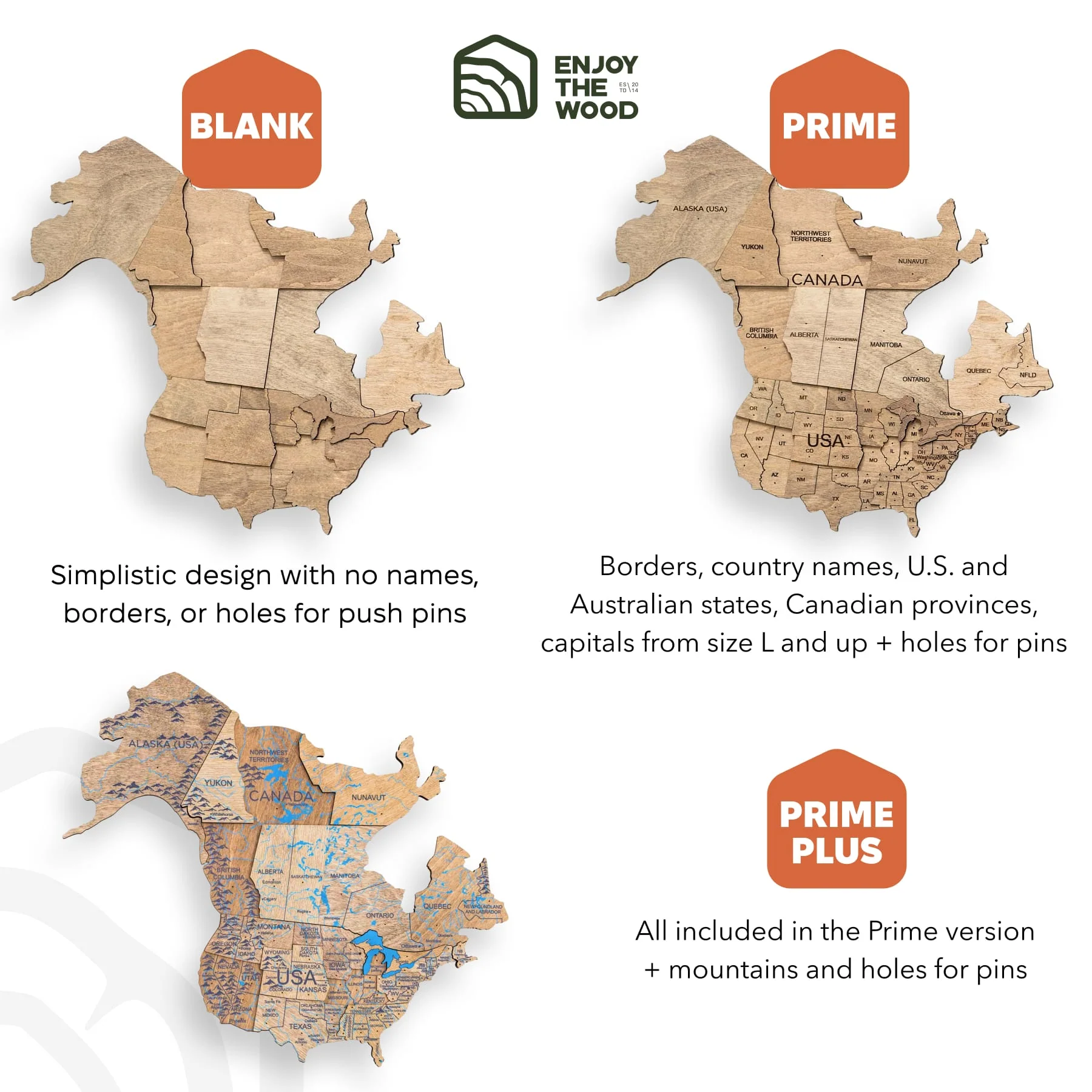 3D Wooden World Map Terra - Image 12