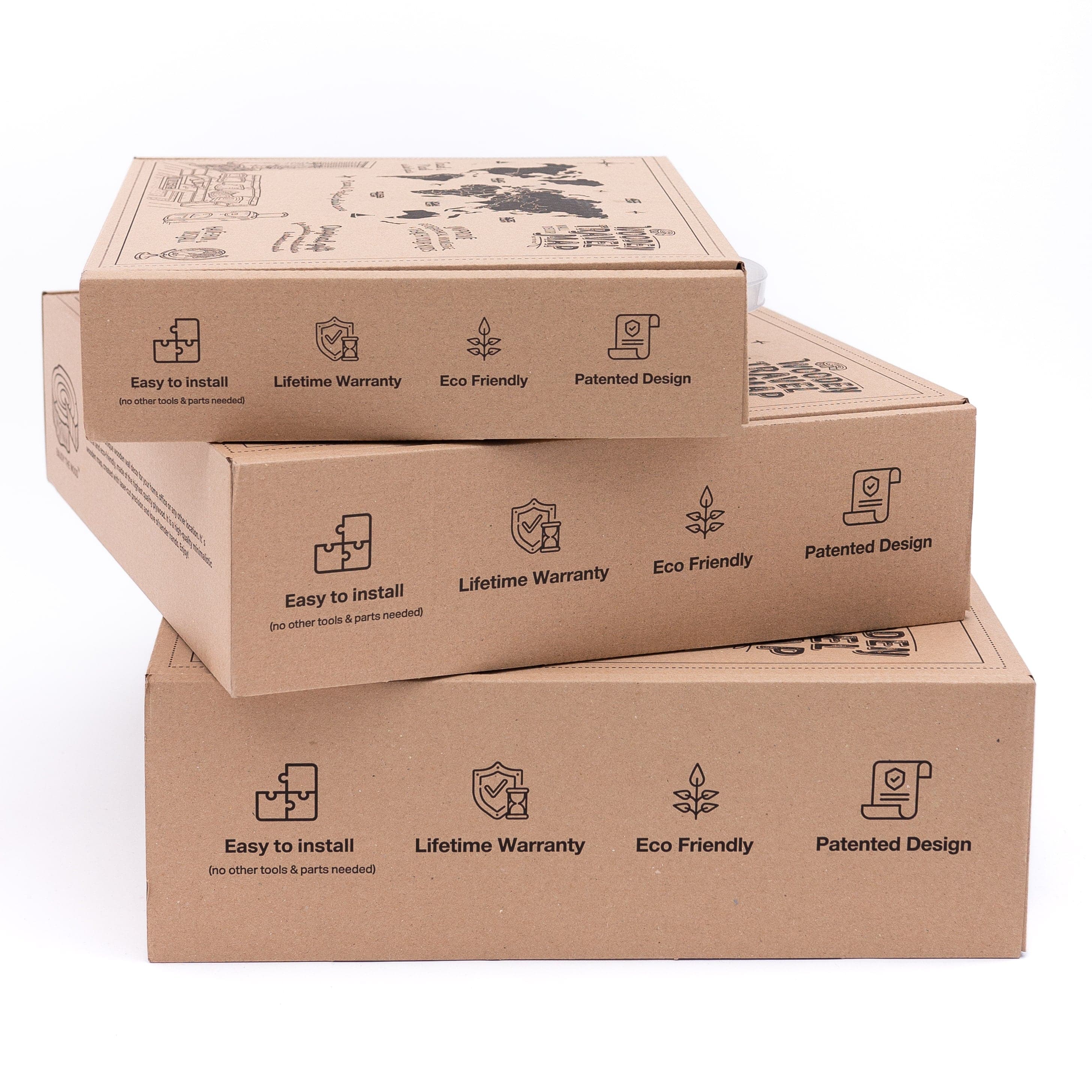 3D Wooden World Map Terra - Image 16