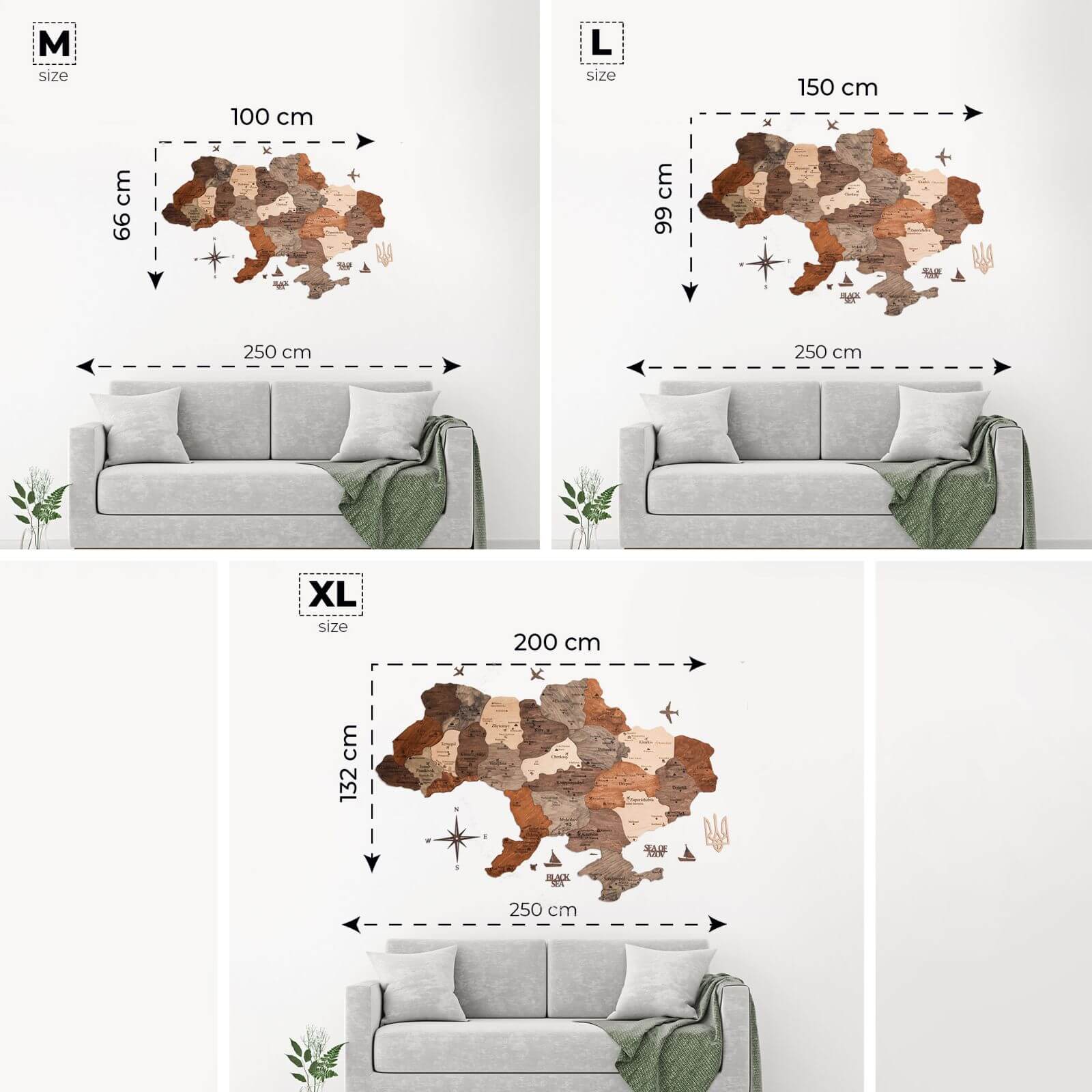 Wooden Map of Ukraine Multicolor - Image 15