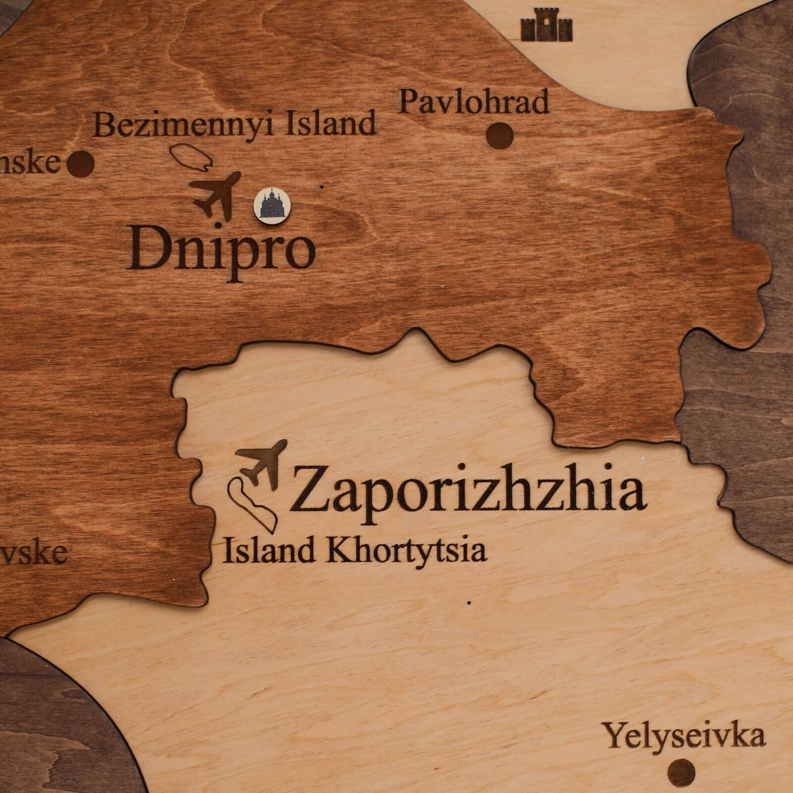 Wooden Map of Ukraine Multicolor - Image 6