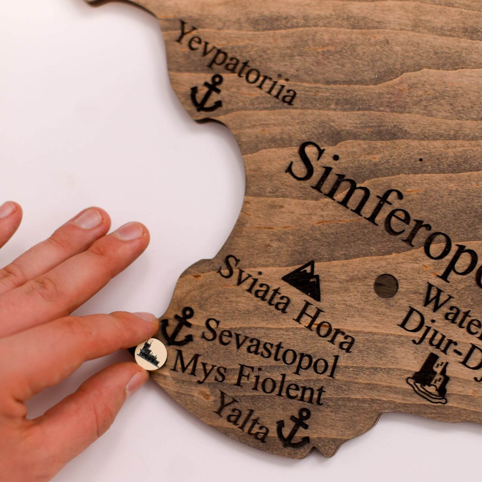 Wooden Map of Ukraine Multicolor - Image 8