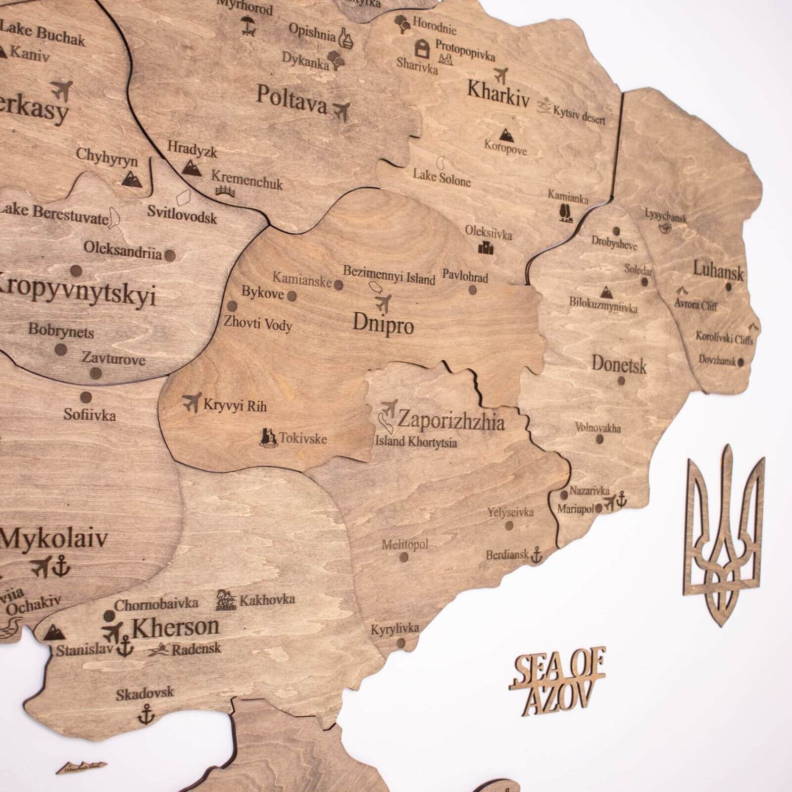 Wooden Map of Ukraine Terra - Image 8