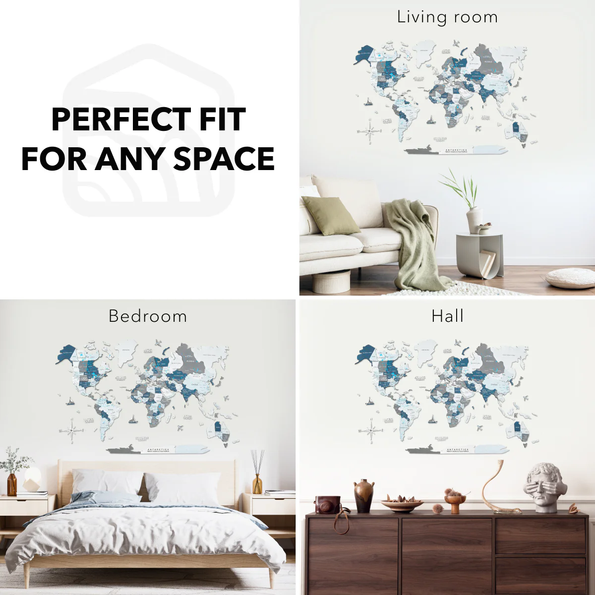 3D Wooden World Map Cruise - Image 14