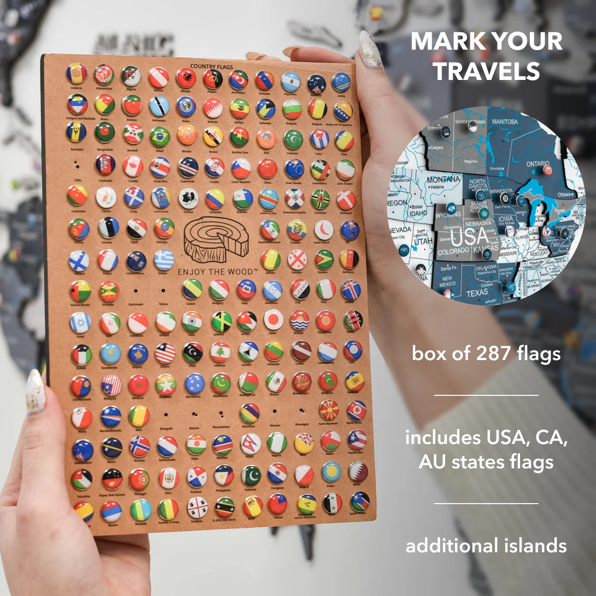 3D Wooden World Map Cruise - Image 16