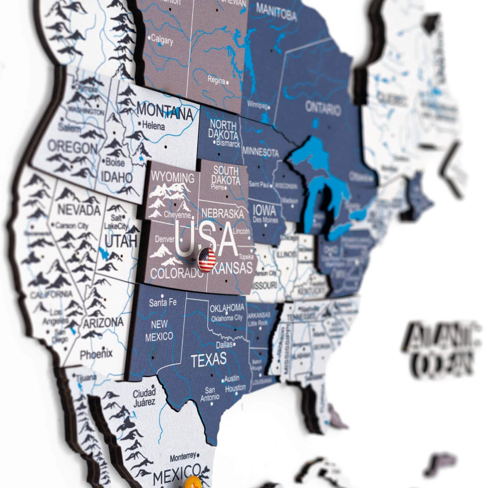 3D Wooden World Map Cruise - Image 8