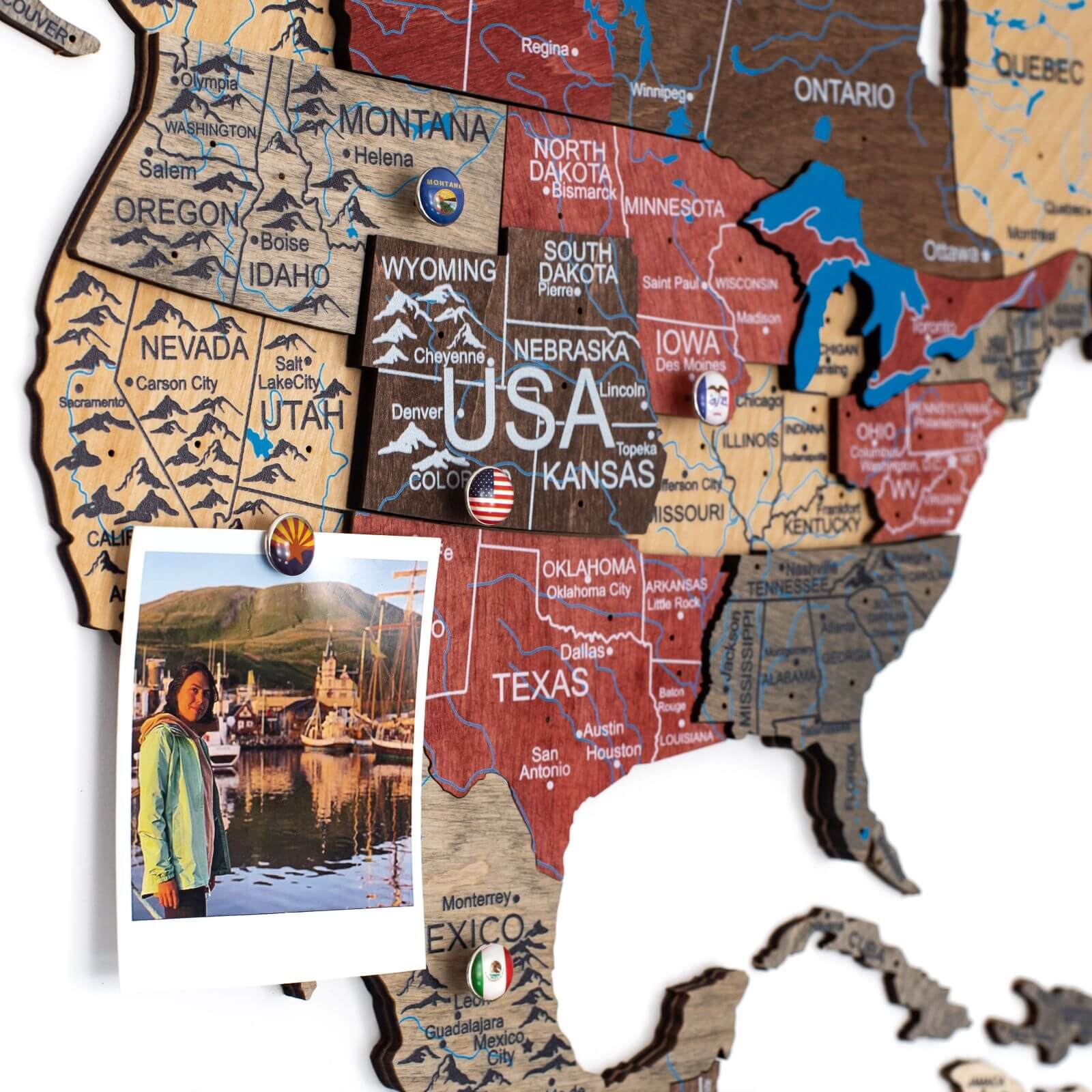 3D Wooden World Map Fusion - Image 6