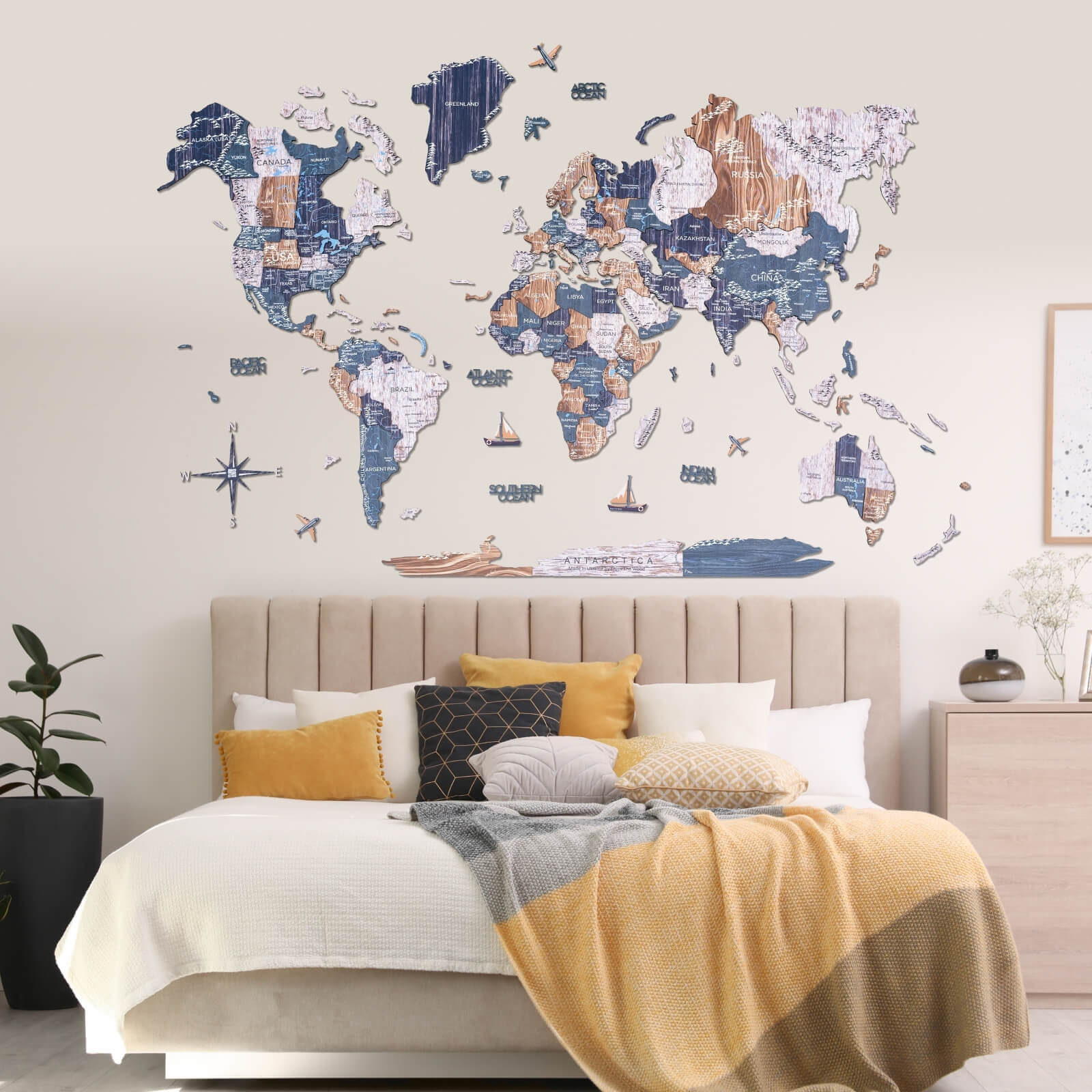 3D Wooden World Map Mystery - Image 5