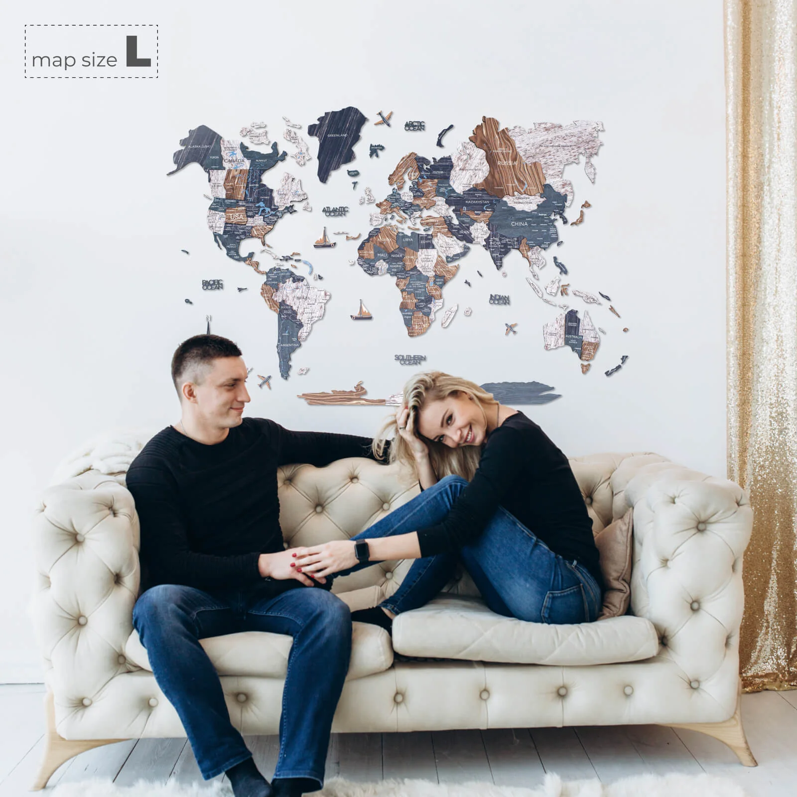 3D Wooden World Map Mystery - Image 7