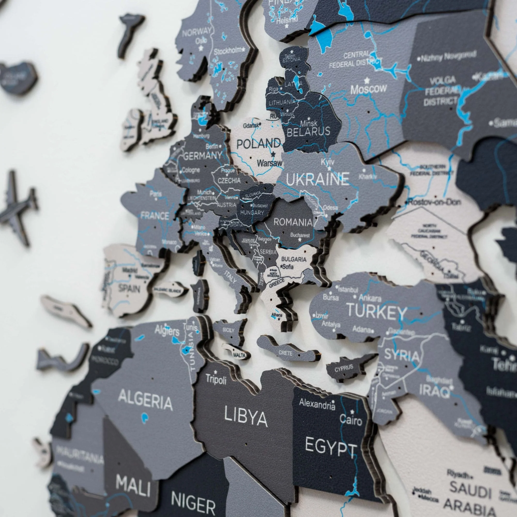 3D Wooden World Map Nordik - Image 7