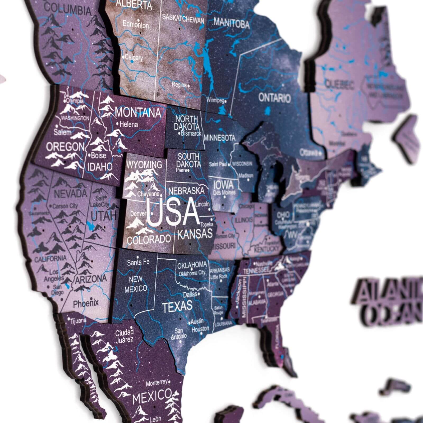 3D Wooden World Map Sirius - Image 10