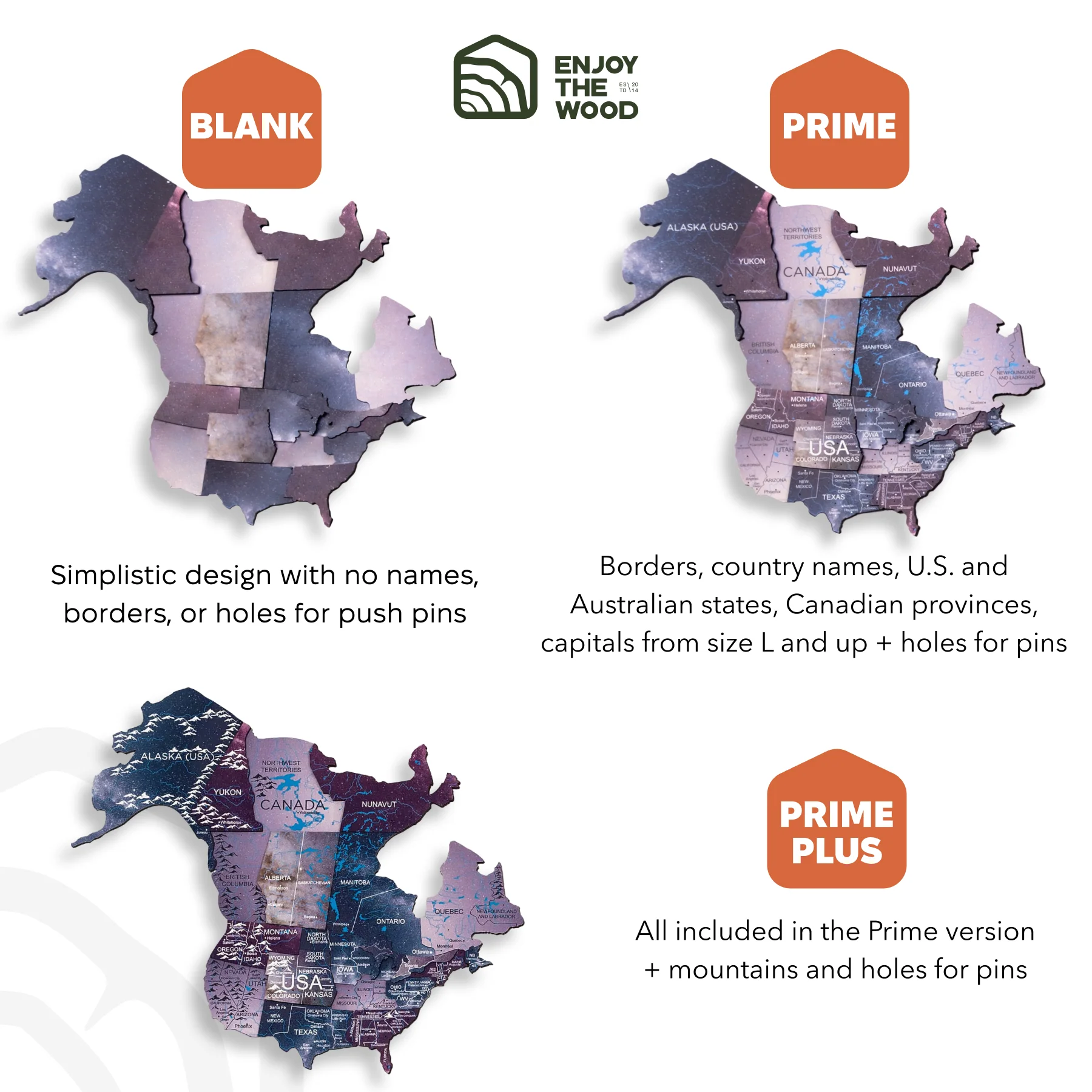 3D Wooden World Map Sirius - Image 14