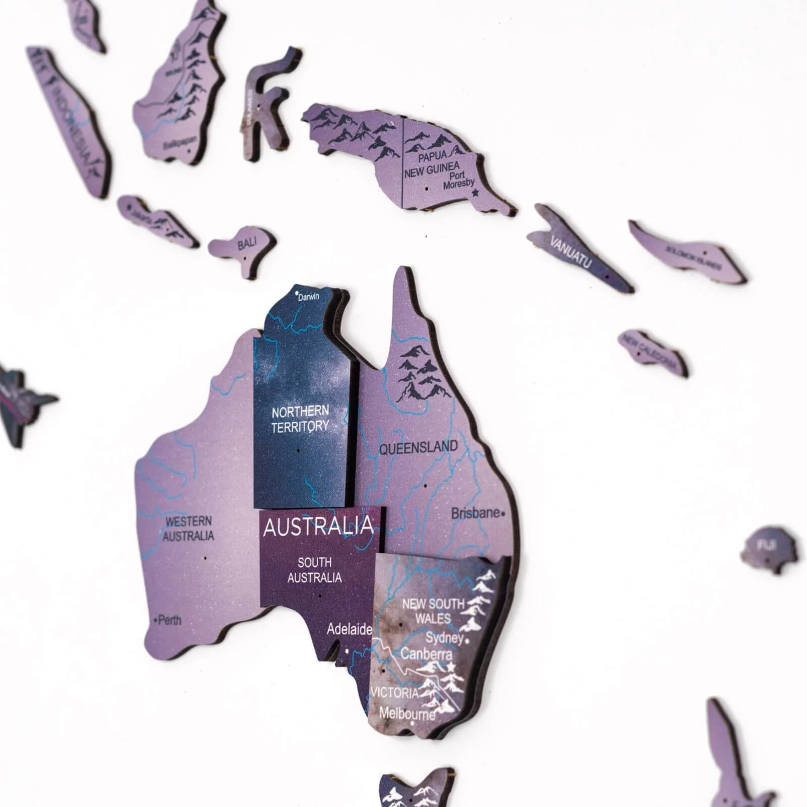 3D Wooden World Map Sirius - Image 5