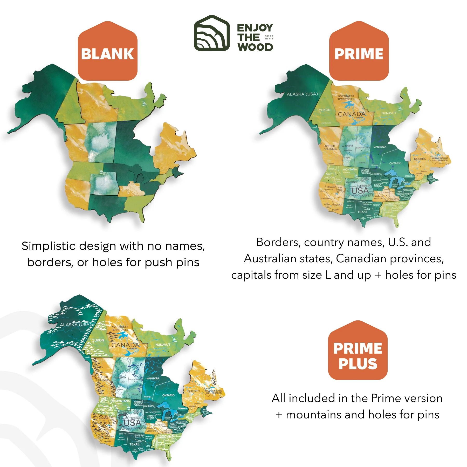 3D Wooden World Map Surface - Image 13