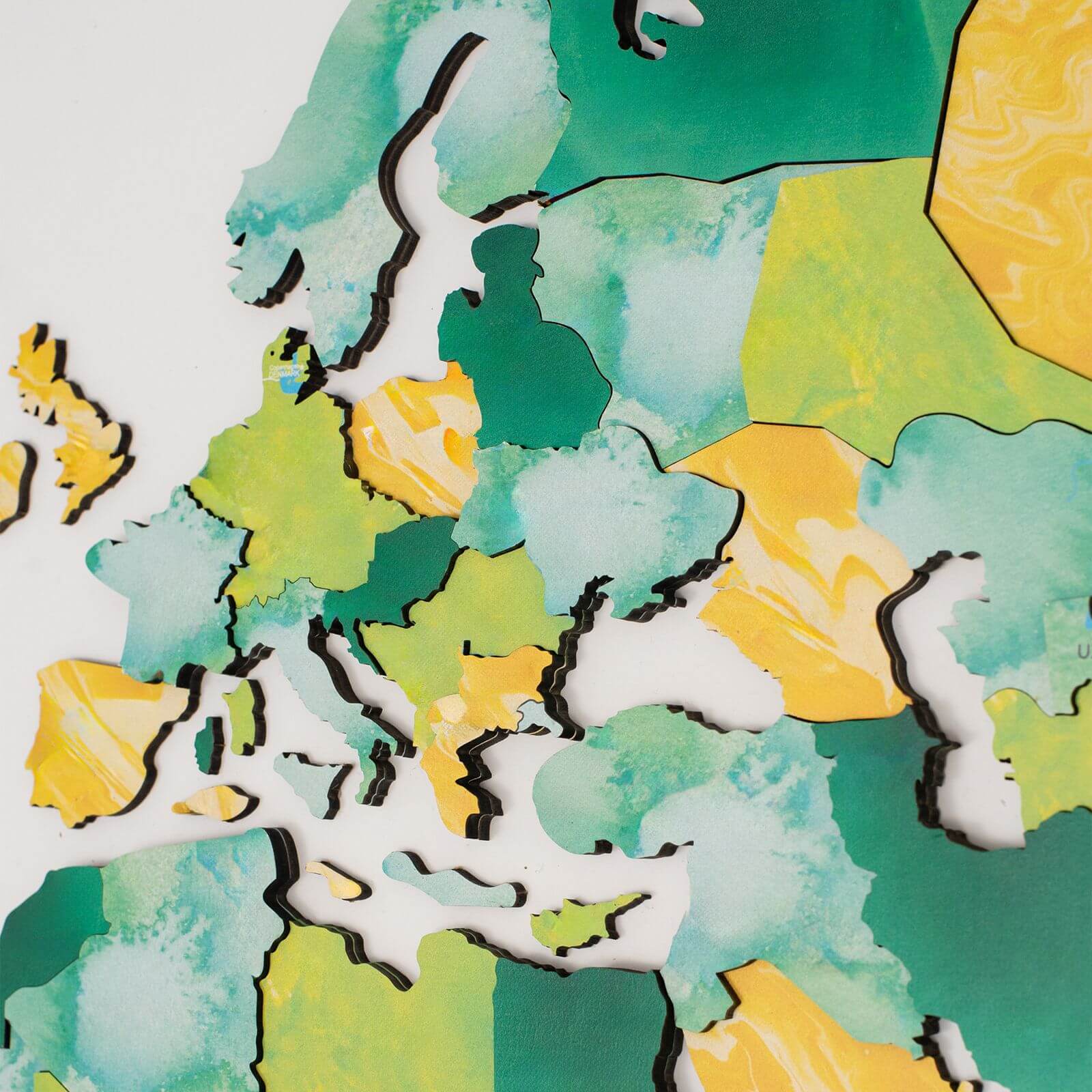 3D Wooden World Map Surface - Image 6