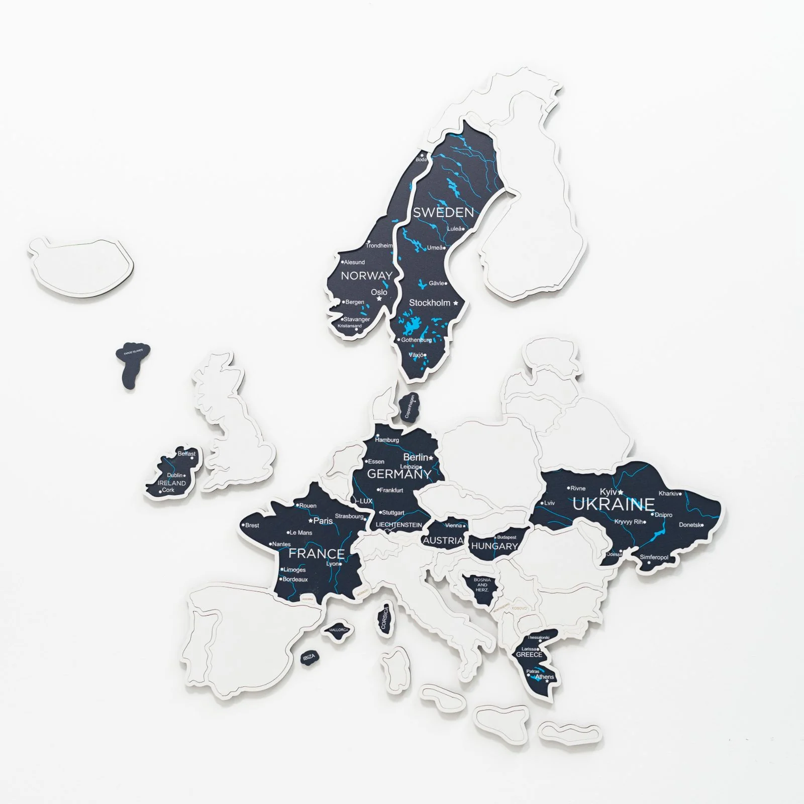 Europe Photo Map Midnight - Image 11