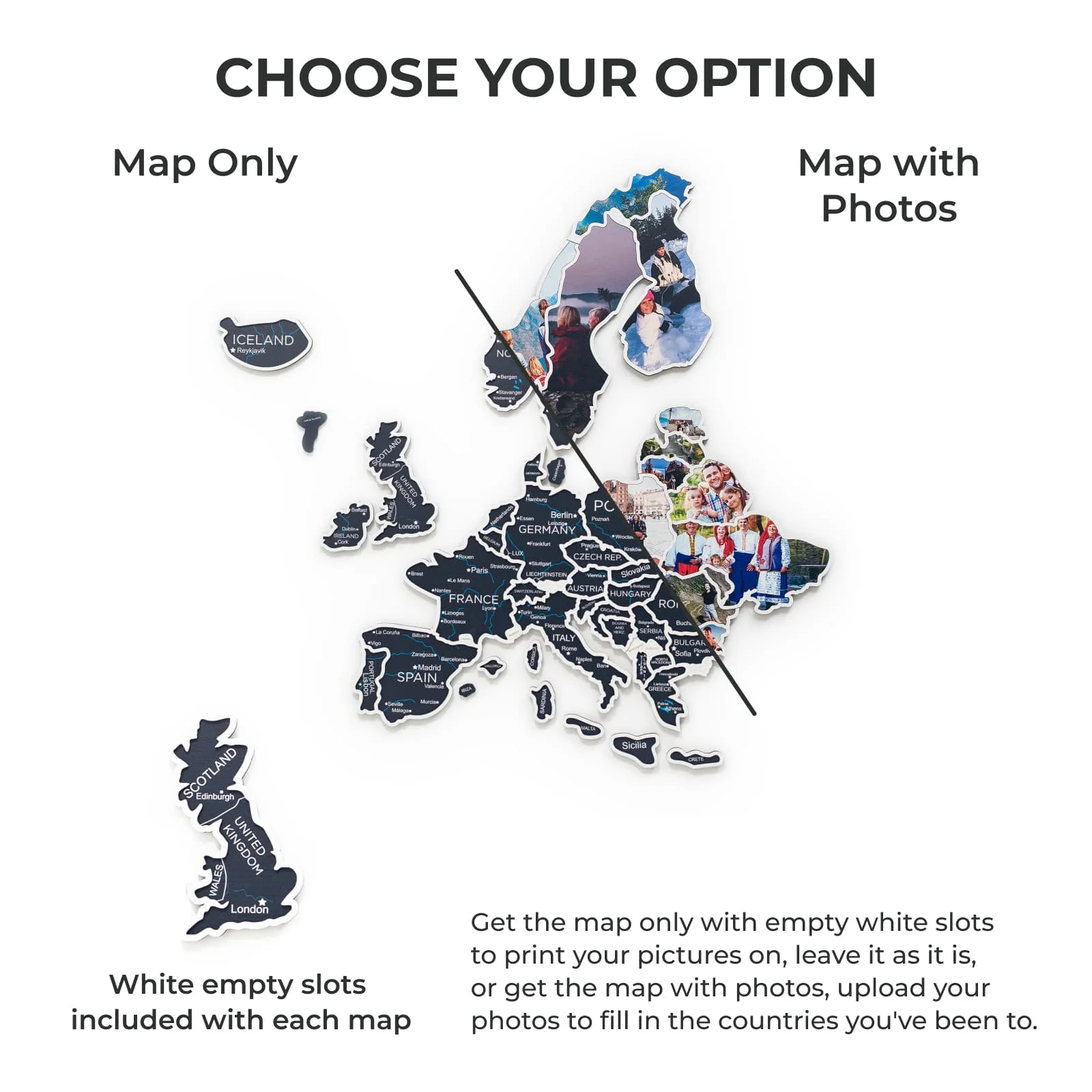 Europe Photo Map Midnight - Image 3