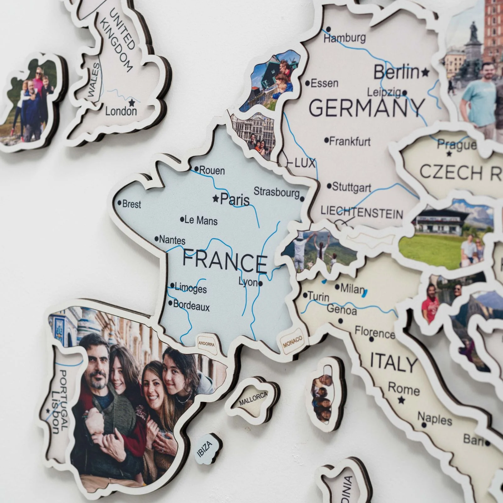 Europe Photo Map Pastel - Image 10