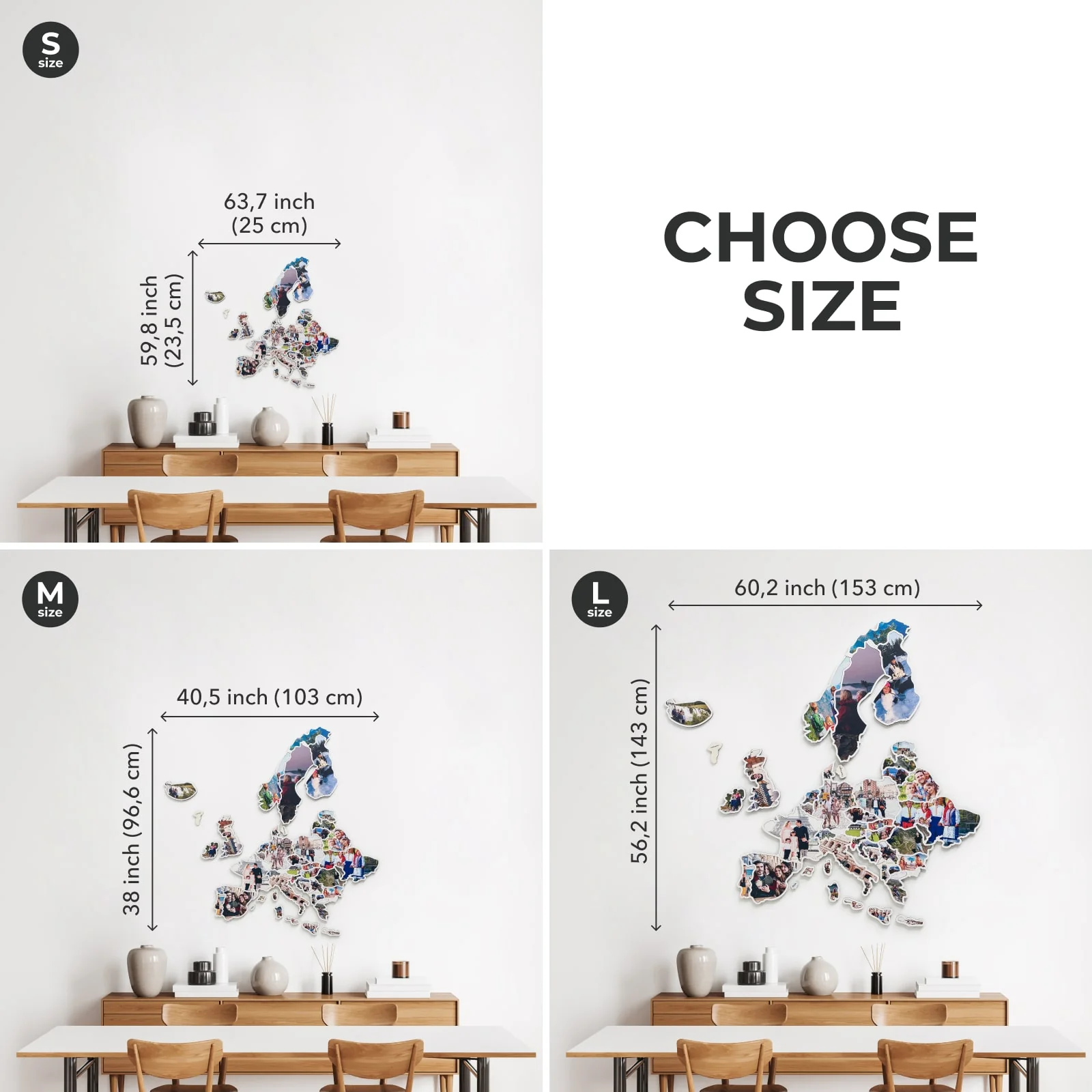 Europe Photo Map Pastel - Image 3