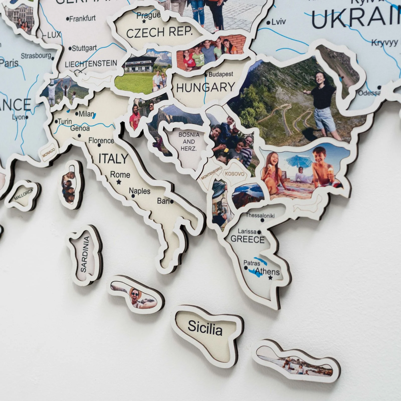 Europe Photo Map Pastel - Image 4