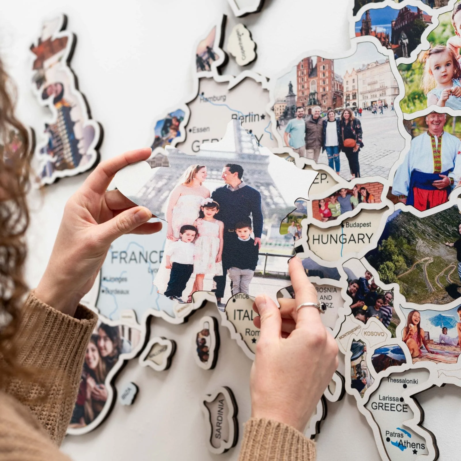 Europe Photo Map Pastel - Image 7