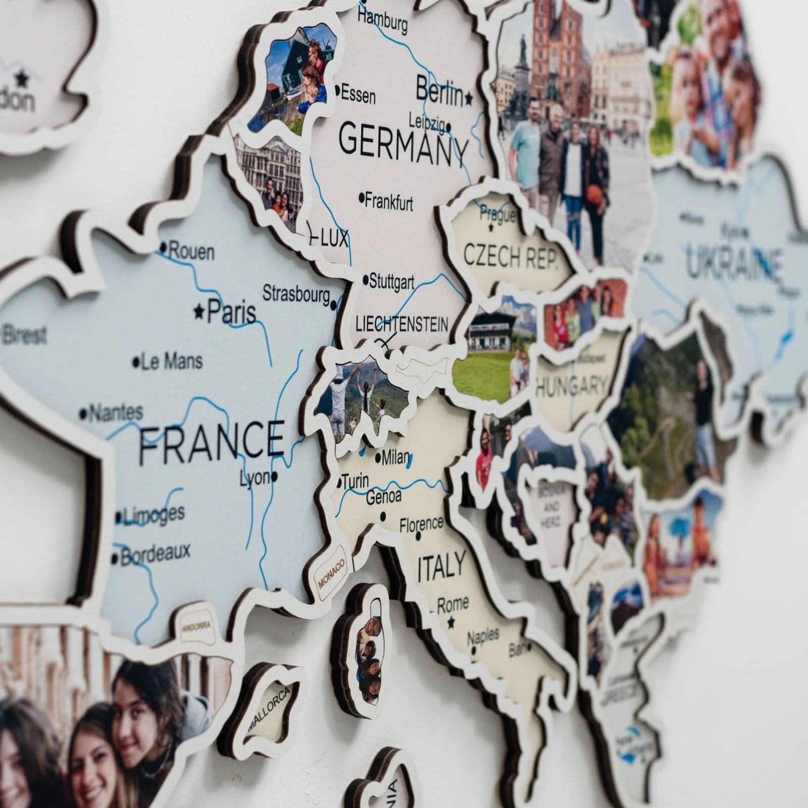 Europe Photo Map Pastel - Image 8