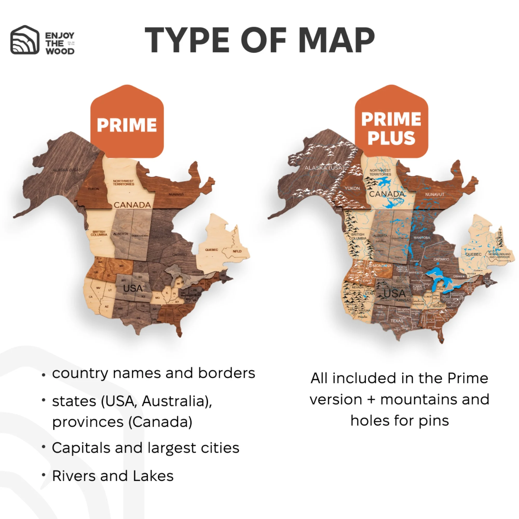 3D LED Wooden World Map 2.0 (with acrylic background) - Image 17