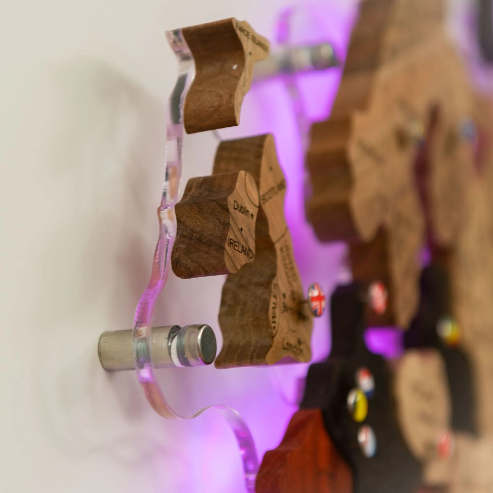 3D Solid Wooden World Map - Image 10