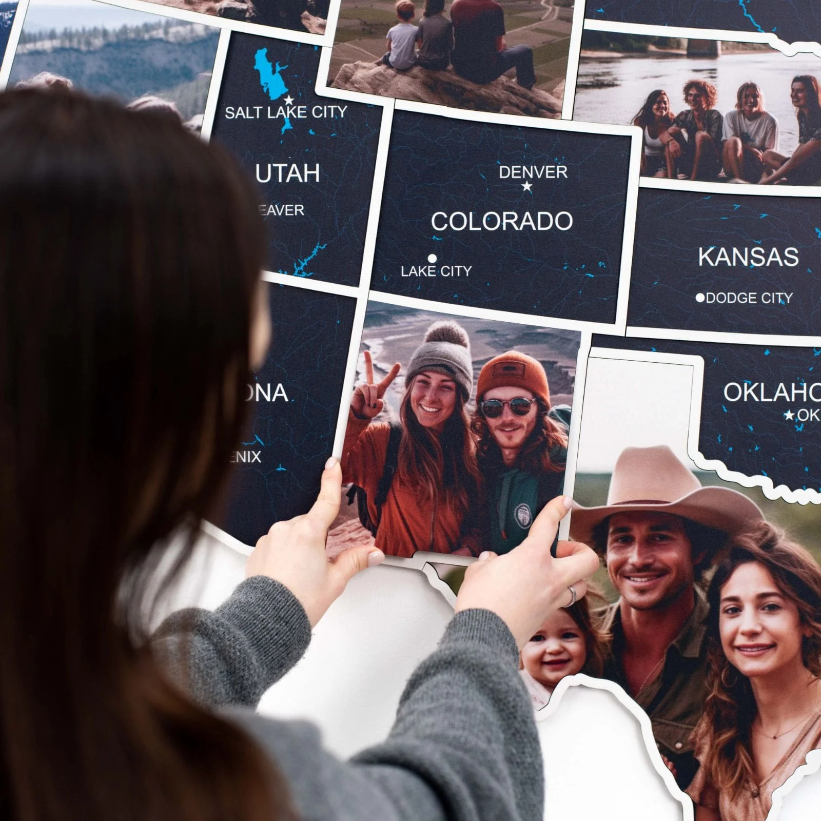 USA Photo Map Midnight - Image 8