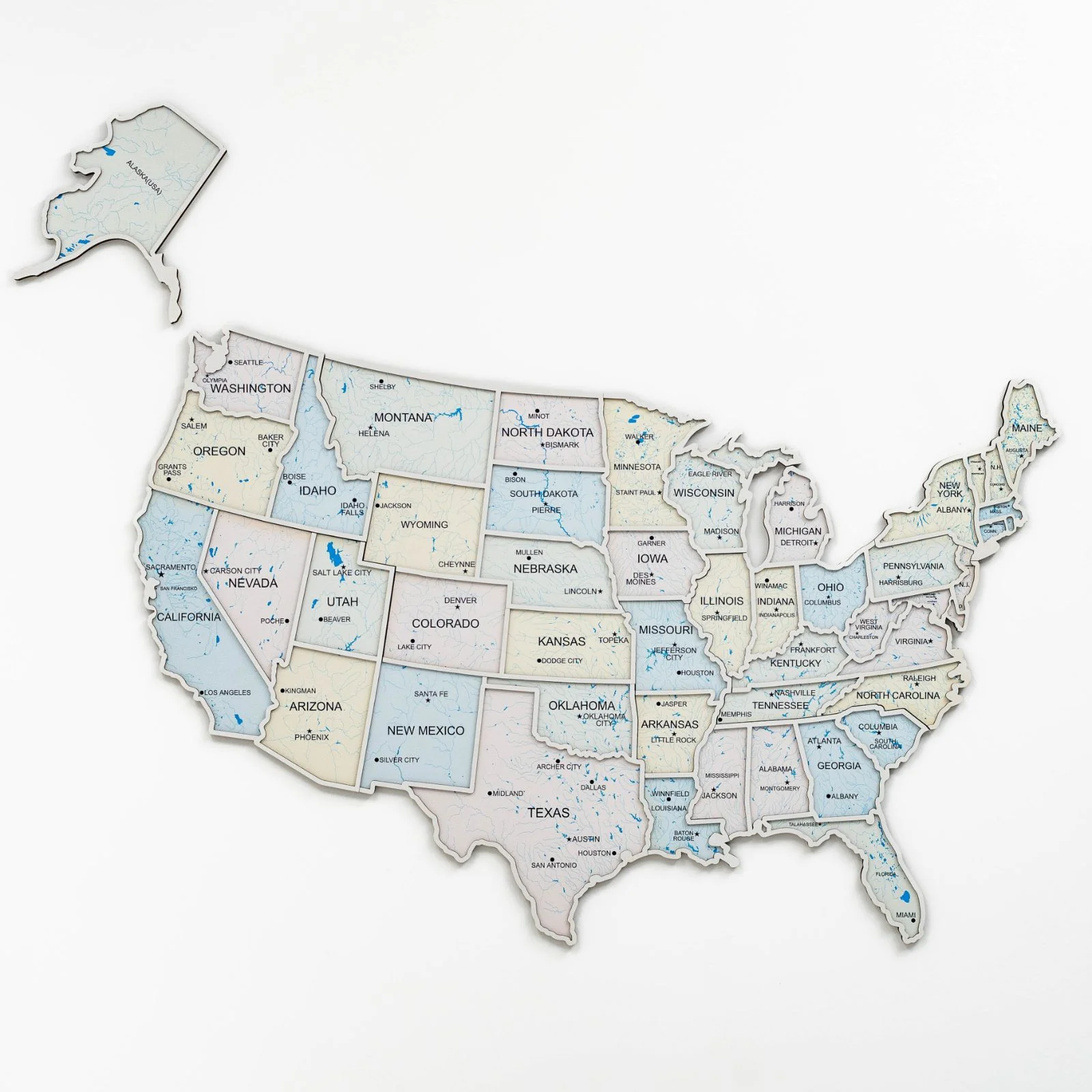 USA Photo Map Pastel - Image 13