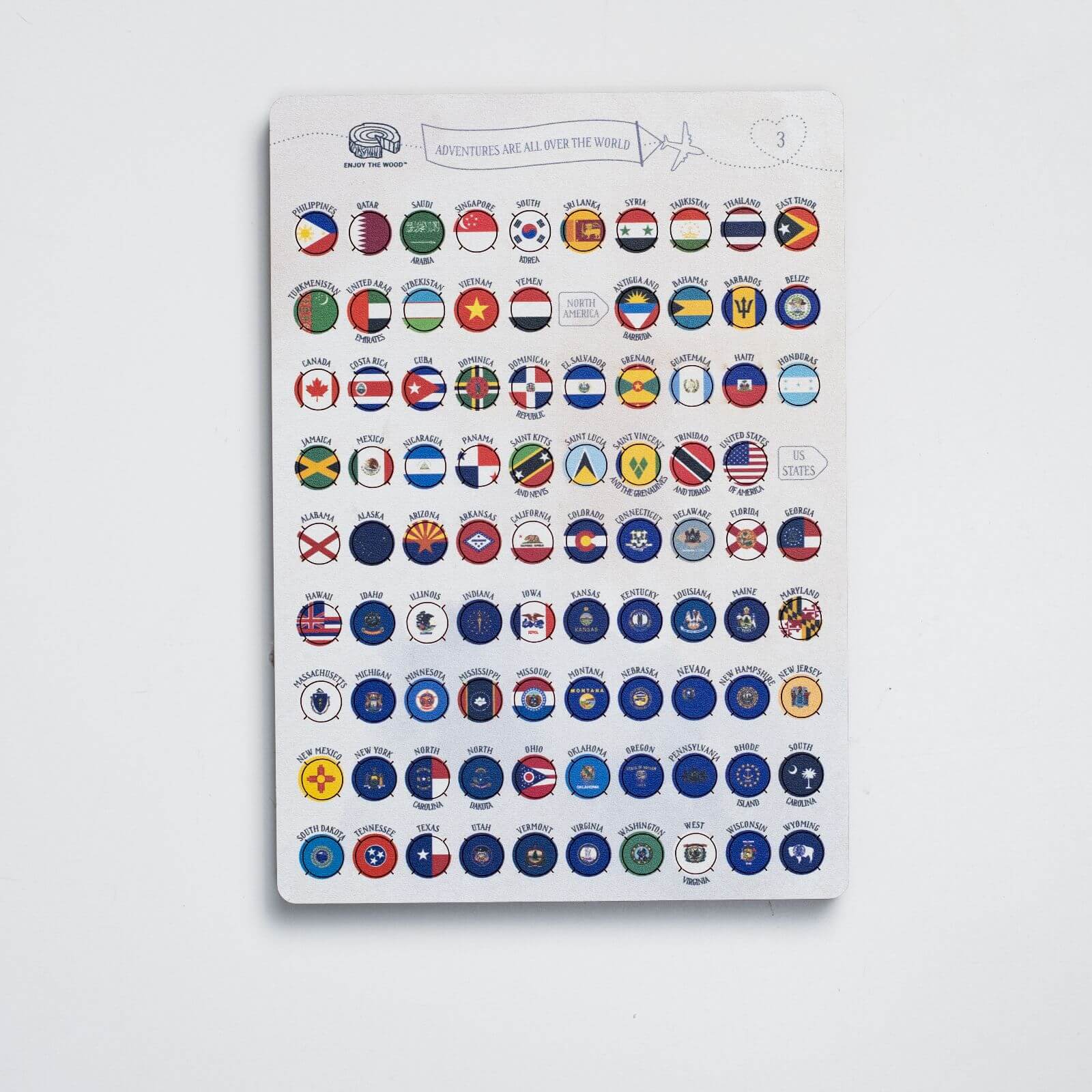 Wooden Flag Sticky Pins - Image 4