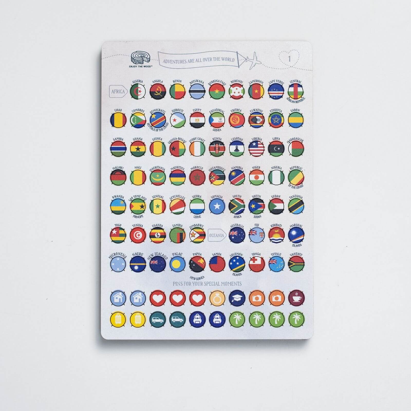 Wooden Flag Sticky Pins - Image 6