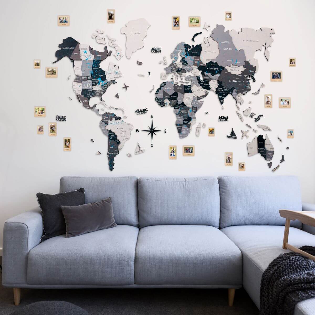 Set of 9 Wooden Photo Frames - Image 10