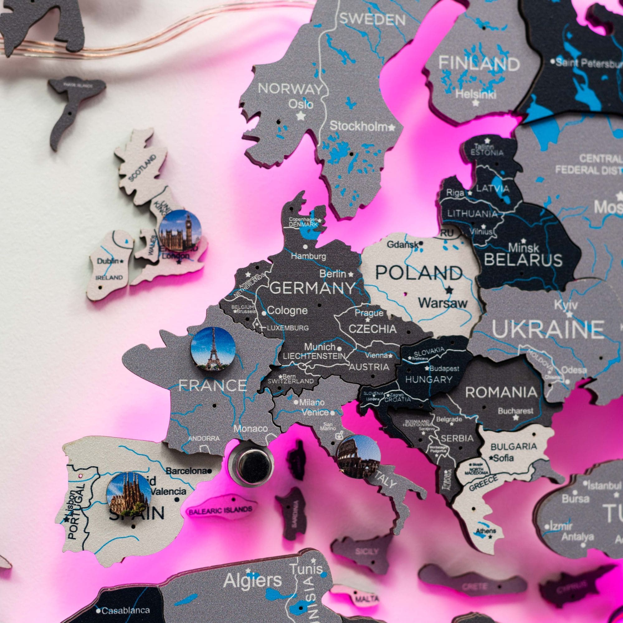 Wooden World Landmarks Pins - Image 3