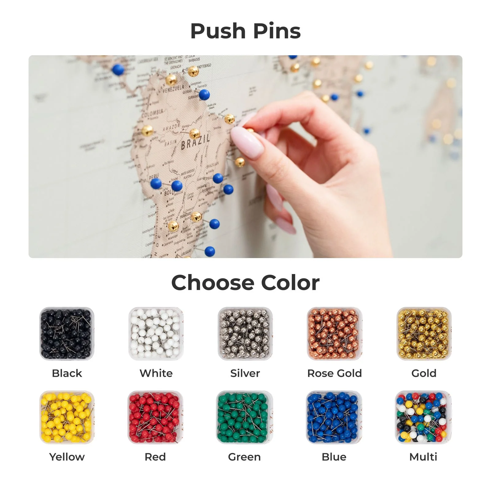 World Map on Canvas - Antique - Image 14