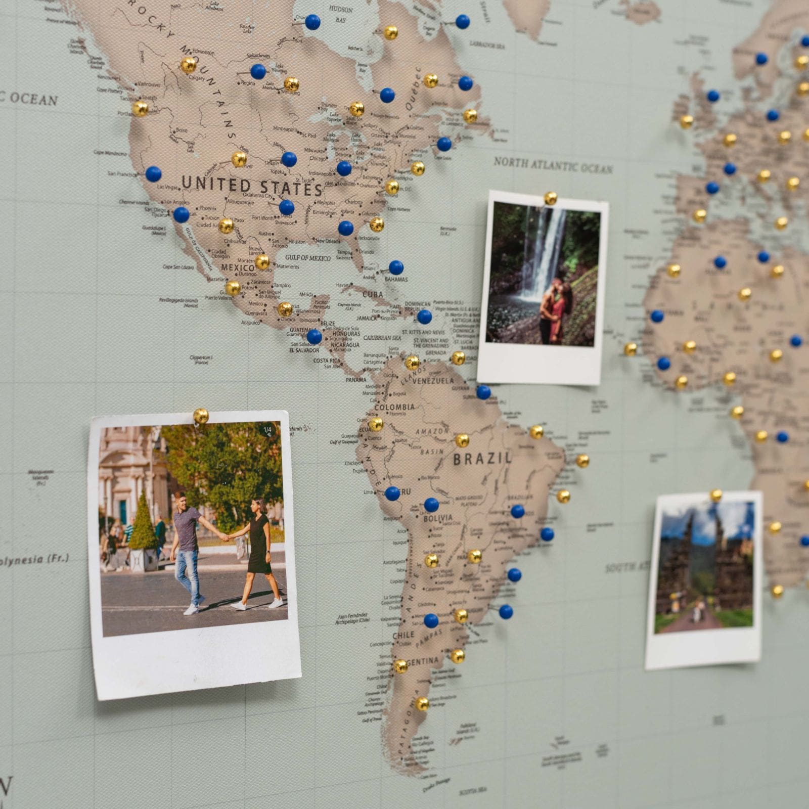 World Map on Canvas - Antique - Image 3