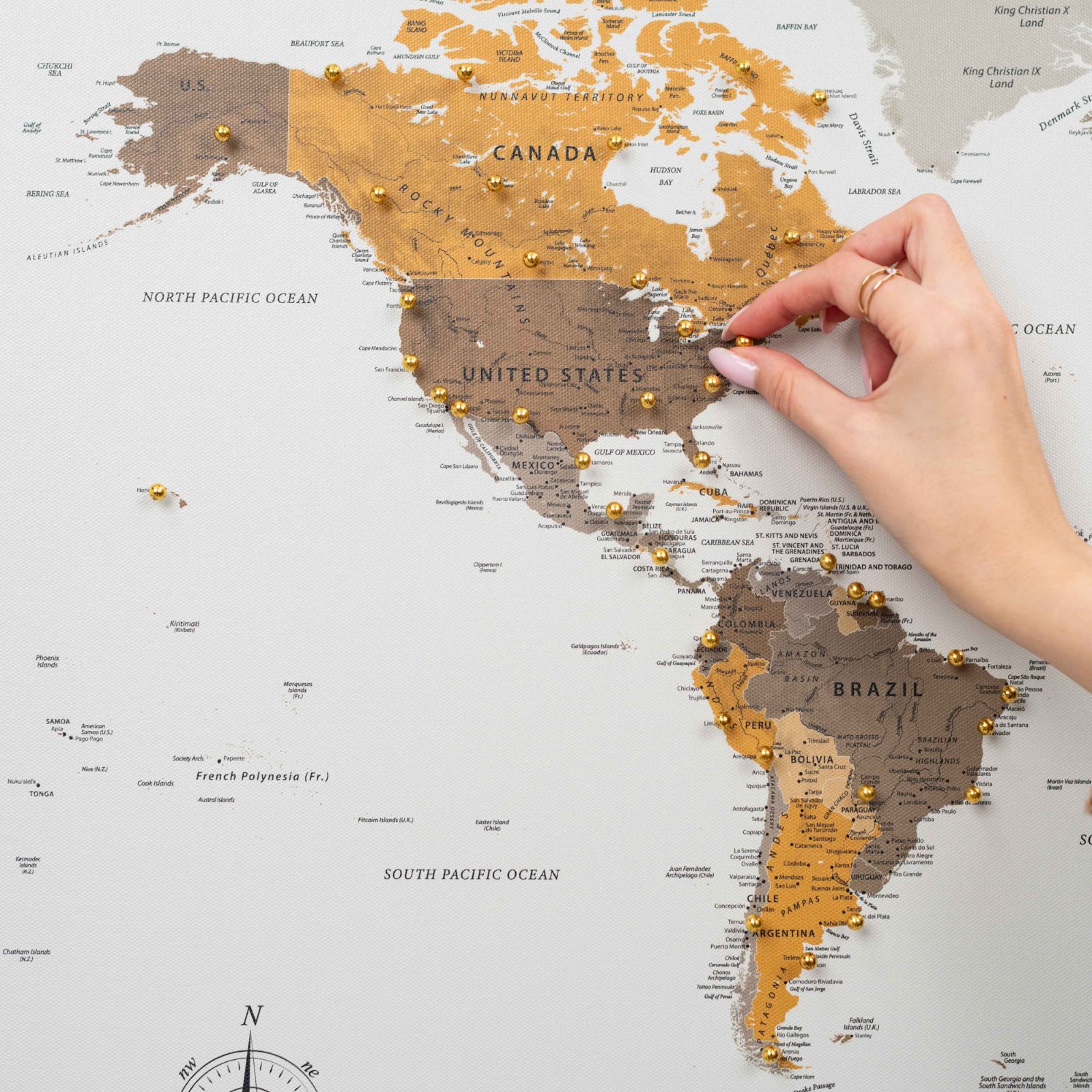 World Map on Canvas - Desert - Image 4