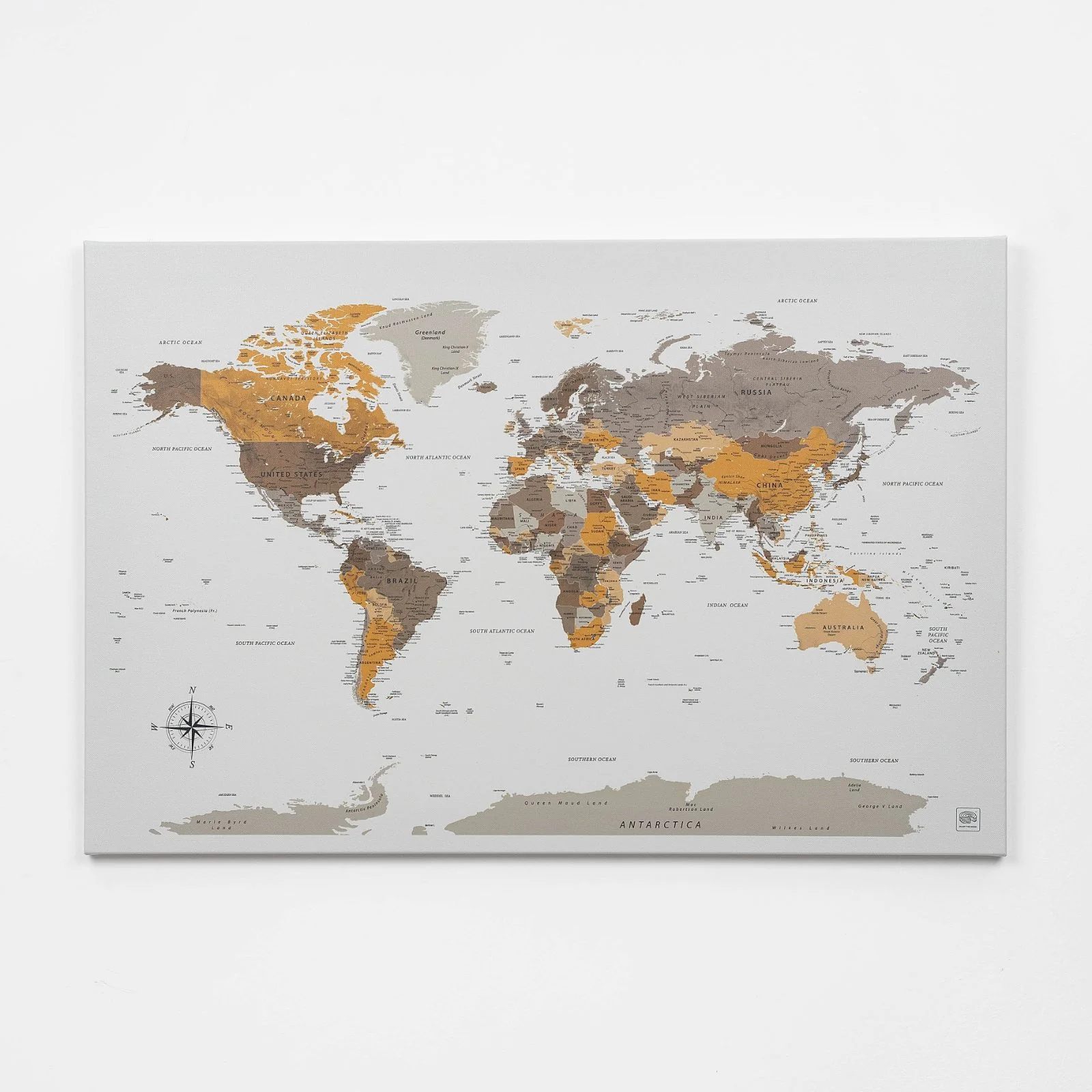 World Map on Canvas - Desert - Image 8