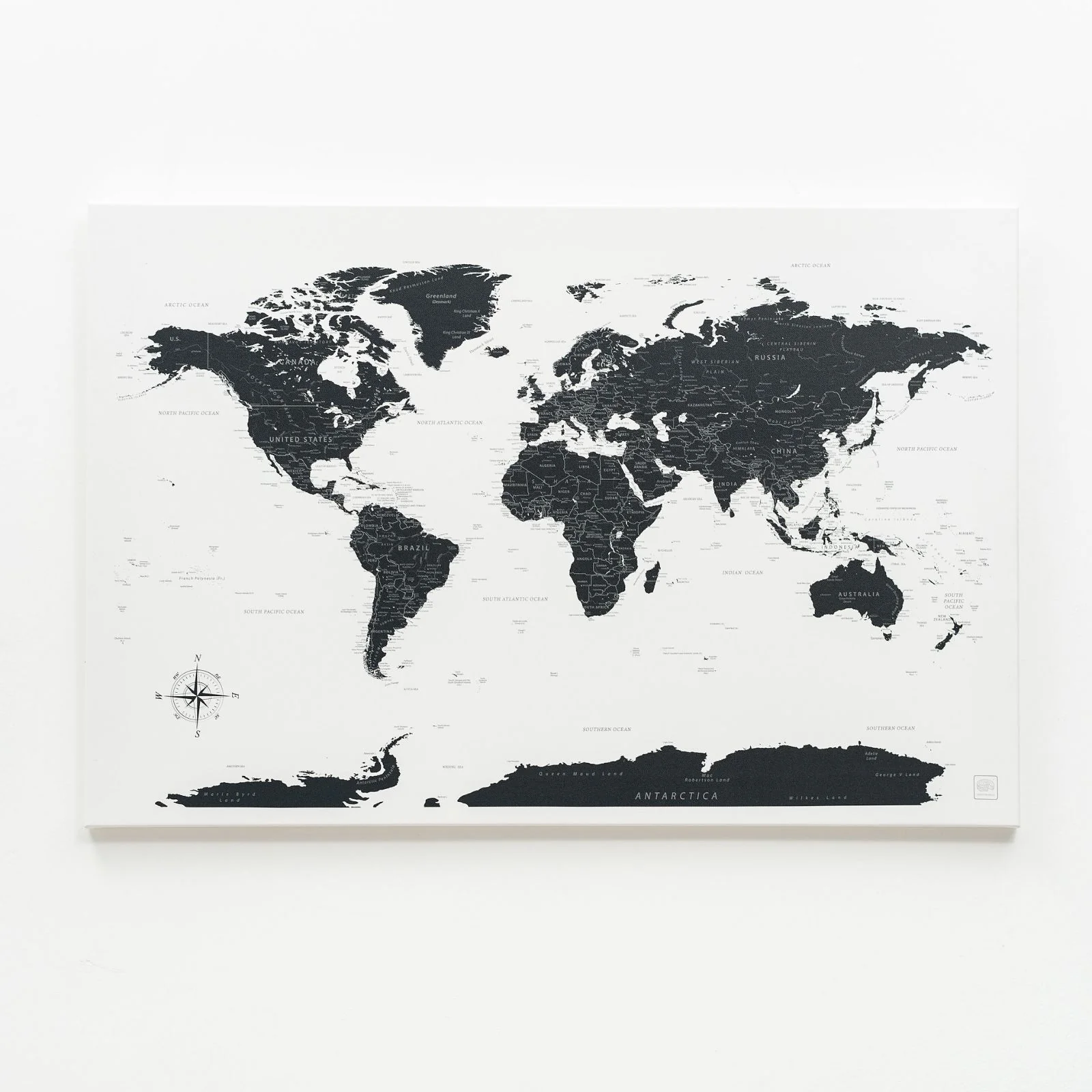 World Map on Canvas - Onyx - Image 8
